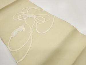 絽金駒刺繍組紐模様名古屋帯